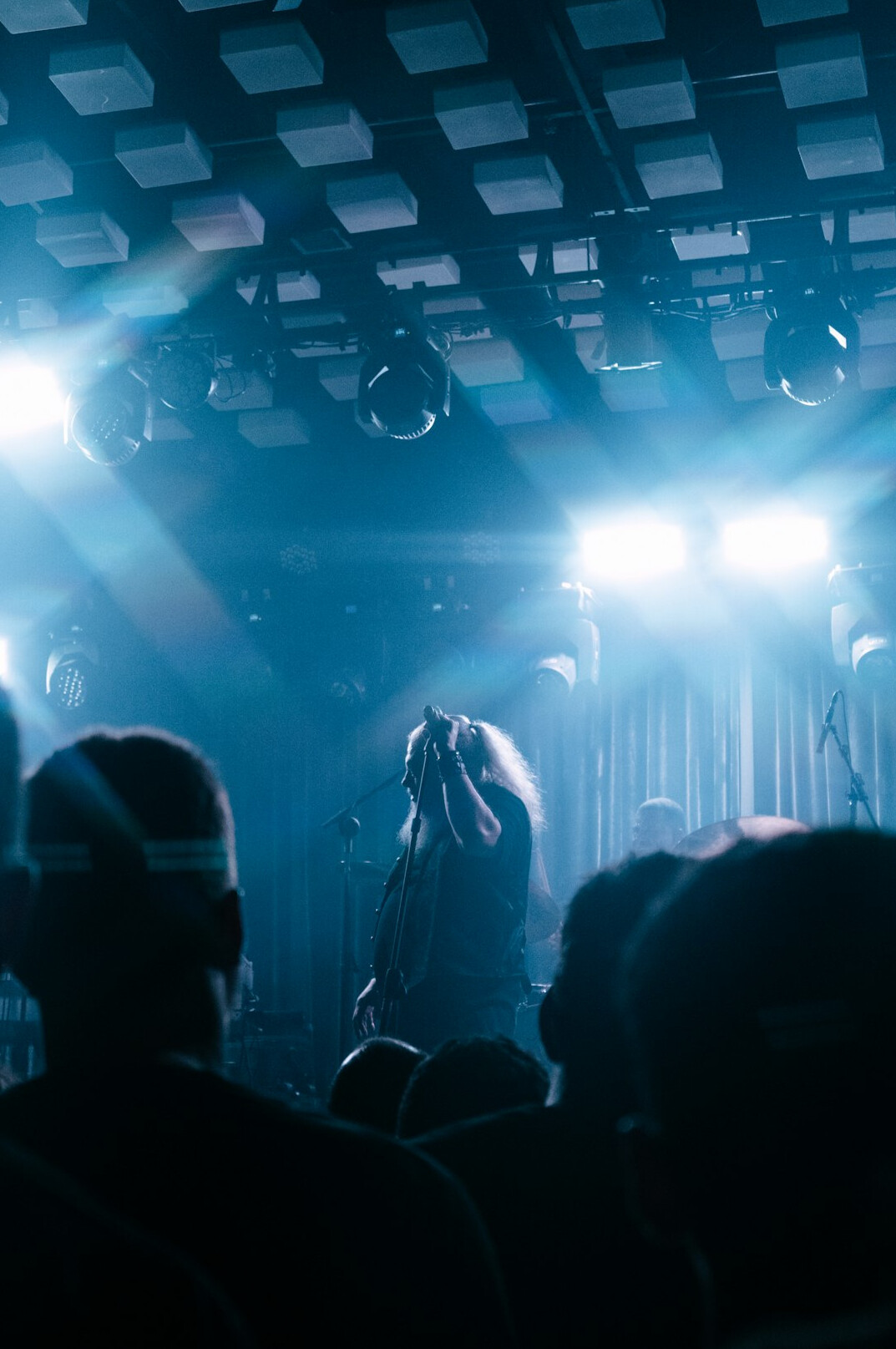 Microphone on a stage with soft lights