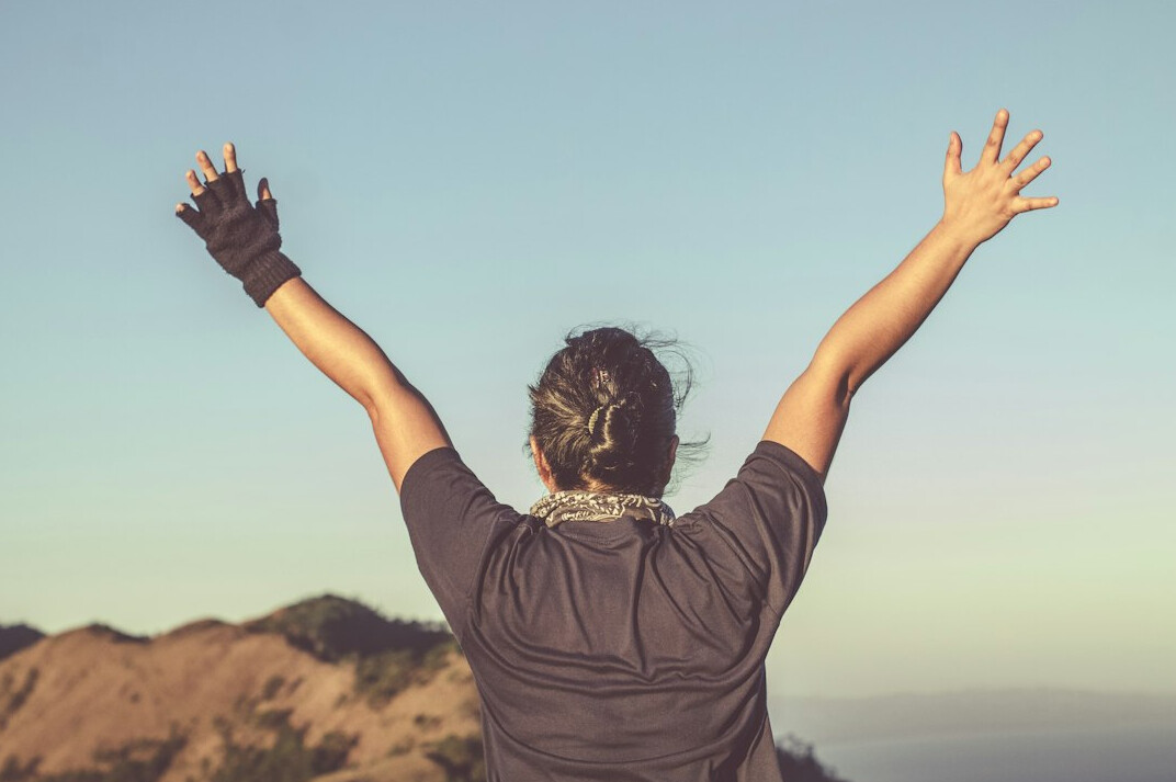 woman achieving goals